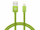 Swissten Datový Kabel Textile Usb / Lightning 1,2 M Zelený