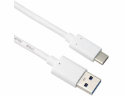 Kabel USB-C - USB 3.0 A (USB 3.2 generation 2, 3A, 10Gbit/s) 2m bílý