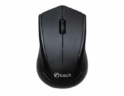 C-TECH myš WLM-07, bezdrátová, 1200DPI, 3 tlačítka, USB nano receiver, černá