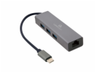 Gembird USB-C GBit adapter + 3x USB 3.1 A-CMU3-LAN-01