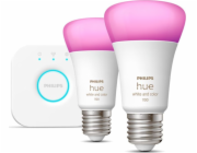 Philips Hue White & Color Ambiance Starter-Set: E27 Smarte Lampe A60 Doppelpack