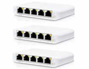Ubiquiti USW-FLEX-MINI-3 UBNT UniFi Switch USW-Flex-Mini-3, 3-pack [5xGigabit, 1xPoE In]