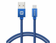 Swissten Datový Kabel Textile Usb / Usb-C 2,0 M Modrý