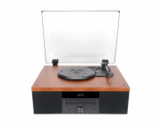 Gramofon AKAI, ATT-14BT, CD přehrávač, Bluetooth 5.0, displej, FM, USB, AUX IN, MP3/MWA/WAV, dřevěné provedení