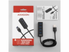 AXAGON HUE-M1AL, 4x USB 3.2 Gen 1 MINI hub, kovový, kabel...