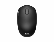 PORT CONNECT Wireless COLLECTION, bezdrátová myš, USB-A a USB-C dongle, 2.4Ghz, 1600DPI, černá