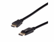 Akyga AK-AV-05 video cable adapter 1.8 m HDMI Type A (Standard) DisplayPort Black  Gold