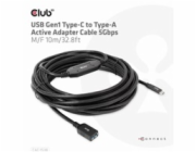 Club3D Kabel USB-C na USB-A, Aktivní adaptér/kabel, 5 Gbps (M/F), 10m