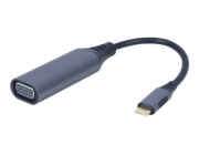 Gembird adaptér USB-C (M)  na VGA (F), 0.15m kábel, šedý