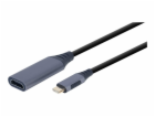 Gembird adaptér USB-C (M) na HDMI (F), 0.15m kábel, šedý
