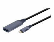 Gembird A-USB3C-HDMI-01 Gembird adaptér USB-C (M) na HDMI (F), 0.15m kabel, šedý