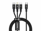 Baseus Rapid Series nabíjecí/datový kabel 3v1 USB-C/ (mic...
