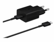 Samsung cestovní nabíječka EP-T1510XBE, PD, 15W, kabel USB-C, černá