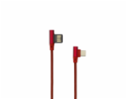 Sbox USB->Type-C 90 m/m 1.5m Type-C-90R strawberry red