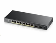 Zyxel GS1100-10HP v2 10-port Desktop Gigabit PoE Switch, 8x gigabit PoE RJ45, 2x SFP, 120W PoE budget