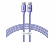 Baseus CAJY000605 Crystal Shine Series Datový Kabel USB-C - USB-C 100W 1,2m Purple