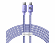 Baseus CAJY000705 Crystal Shine Series Datový Kabel USB-C - USB-C 100W 2m Purple