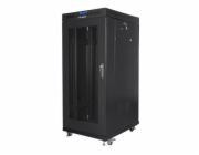 Stojací RACK instalační skříň 19 15U 800X1000 černá LCD perforovaná dvířka (FLAT PACK)