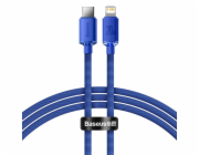 Baseus CAJY000203 Crystal Shine Series Datový Kabel USB-C - Lightning 20W 1,2m Blue
