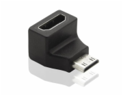 PremiumCord Adapter Mini HDMI C Male na HDMI Female zahnutý do pravého úhlu 90°