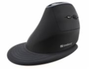 Sandberg Wireless Vertical Mouse Pro, bezdrátová ergonomická myš, černá