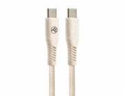 Tellur Green Data Cable Type-C to Type-C 3A PD60W 1m nylon cream