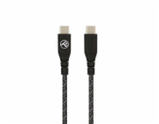 Tellur Green Data cable Type-C to Type-C 3A PD60W 1m nylon black