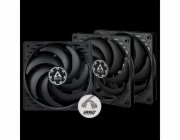 ARCTIC ventilátor P12 Slim PWM PST 3-Pack, 120mm, 4pin, PWM, černá
