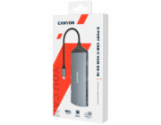 CANYON replikátor portů DS-15 8v1, 1xUSB-C PD 100W, 1xHDMI (4K), VGA, 2xUSB-A 3.0, 1xUSB-A 2.0 RJ45 Gb, 3.5mm jack, SD/m