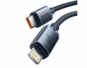 Baseus Crystal Shine Series nabíjecí, datový kabel USB-C Lightning 20W 1,2m, černá