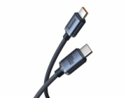 Baseus Crystal Shine Series nabíjecí/datový kabel USB-C / USB-C 100W 1,2m, černá