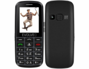 EVOLVEO EasyPhone EG, mobilní telefon pro seniory s nabíjecím stojánkem, černá