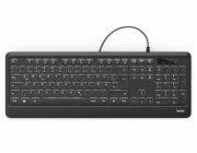 HAMA klávesnice KC-550/ drátová/ podsvícená/ USB/ CZ+SK/ černá