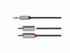 Kabel Jack 3.5mm stereo/2x Cinch 1,8m KRUGER & MATZ KM121...
