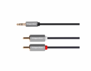 Kabel Jack 3.5mm stereo/2x Cinch 1,8m KRUGER & MATZ KM1214 Basic