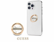 Guess Ring stand White Praktické držadlo ve tvaru prstence namontováno na zadním panelu