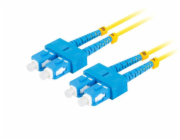 LANBERG optický patch cord SM SC/UPC-SC/UPC duplex 10m LSZH G657A1 průměr 3mm, barva žlutá