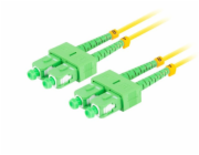 LANBERG optický patch cord SM SC/APC-SC/APC duplex 15m LSZH G657A1 průměr 3mm, barva žlutá