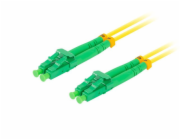 LANBERG optický patch cord SM LC/APC-LC/APC duplex 1m LSZH G657A1 průměr 3mm, barva žlutá