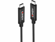 Lindy USB 3.2 Gen 2 Aktivní kabel, USB-C samec > USB-C samec (černý, 3 metry, PD, nabíjení až 60 wattů)