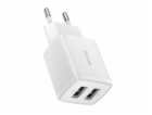 Baseus CCXJ010202 Baseus kompaktní nabíječka 2U 10.5W bílá