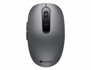 CANYON myš silent optická 2v1 bezdrátová CMSW09, nastavitelné rozlišení 800/1000/1200/1500dpi, 2v1 (BT/2.4GHz), šedá