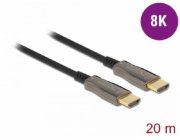 Delock - HDMI kabel - HDMI s piny (male) do HDMI s piny (male) - 20 m - cerná - Active Optical Cable (AOC), podpora 8K60Hz (7680 x 4320)