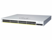 Cisco CBS220-48P-4G Cisco switch CBS220-48P-4G, 48xGbE RJ45, 4xSFP, PoE+, 382W