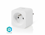 NEDIS Wi-Fi chytrá zásuvka/ měřič výkonu/ 16A/ francouzský typ E/ Android/ iOS/ Nedis® SmartLife/ bílá