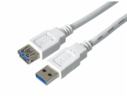 PremiumCord Prodlužovací kabel USB 3.0 Super-speed 5Gbps A-A, MF, 9pin, 1m, bílá