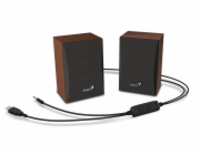 GENIUS repro SP-HF380BT/ 2.0/ Bluetooth/ 3W/ dřevěné/ barva dřevo
