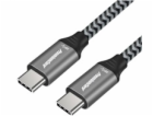 PREMIUMCORD Kabel USB 3.2 Gen 1 USB-C (M/M), bavlněný opl...