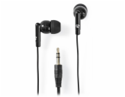 NEDIS kabelová sluchátka/ do uší/ 3,5 mm jack/ kabel 1,20 m/ černá