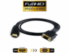 PremiumCord kabel s HDMI na VGA převodníkem, 2m